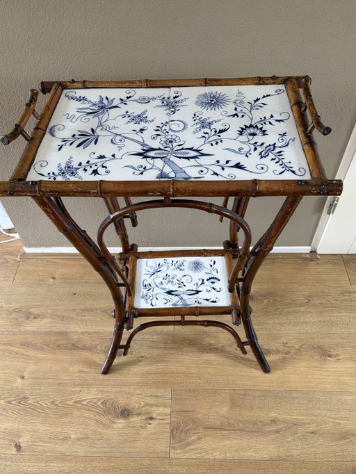 Victoriaanse Faux bamboo theetafel of plantenstandaard