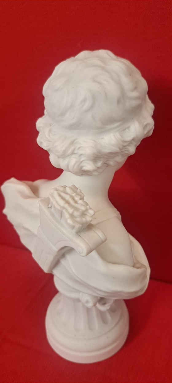 Amor-Büste von Agathon Léonard 1926, Sèvres, Bildhauerei, Porzellan, Weiß (Foto 5 von 8)