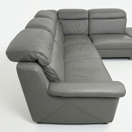 Image 1 of Himolla Tangram Motion 9703 · Genuine leather “Zinc” · Corner sofa with reclining function · Made in Germany 2019