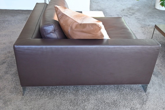 Image 1 of Originele Minotti Pollock designbank in nappa leer – kleur caffe – nieuwstaat