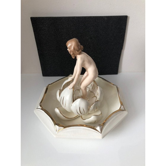 Image 1 of Vintage Naked Woman Bowl in the Lily by Royal Dux