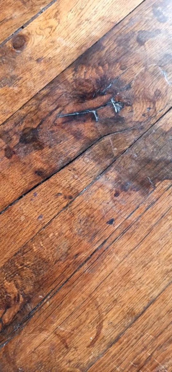 Image 1 of Antique rustic solid oak large dining table