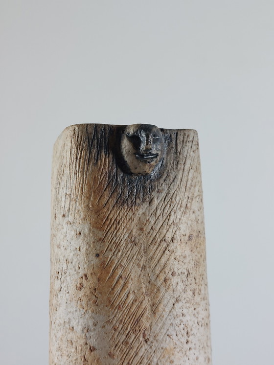 Image 1 of Vaso in ceramica d'artista con decorazione a graffiti vintage di metà secolo