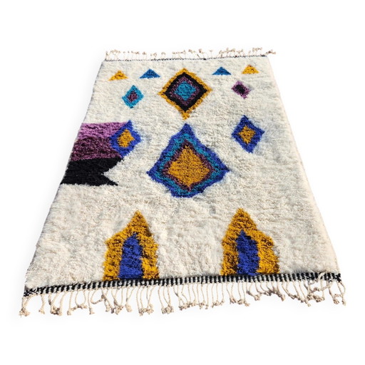 Beni Ouarain Teppich 250x150 cm aus Naturwolle – Marokkanischer Berberteppich