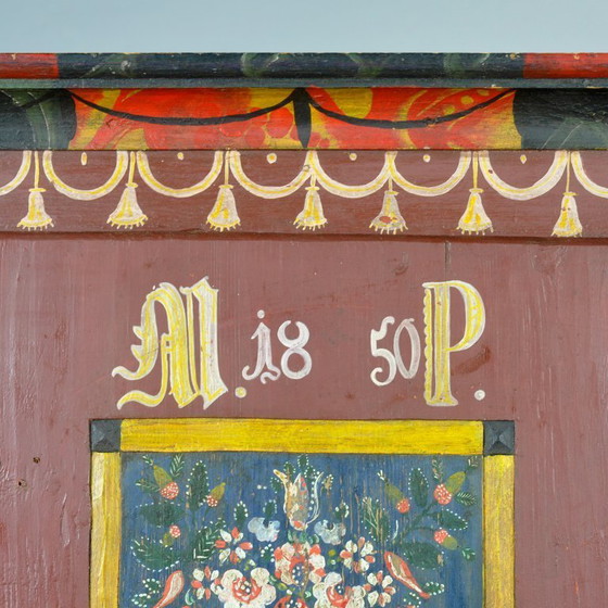 Image 1 of Deutscher Hochzeitsschrank, datiert 1850