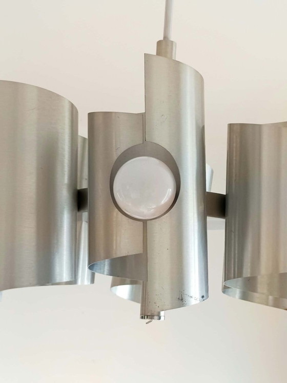 Space Age Chandeliers aluminum 1970 Polam Bielsko – Aluminium (photo 3 of 14)