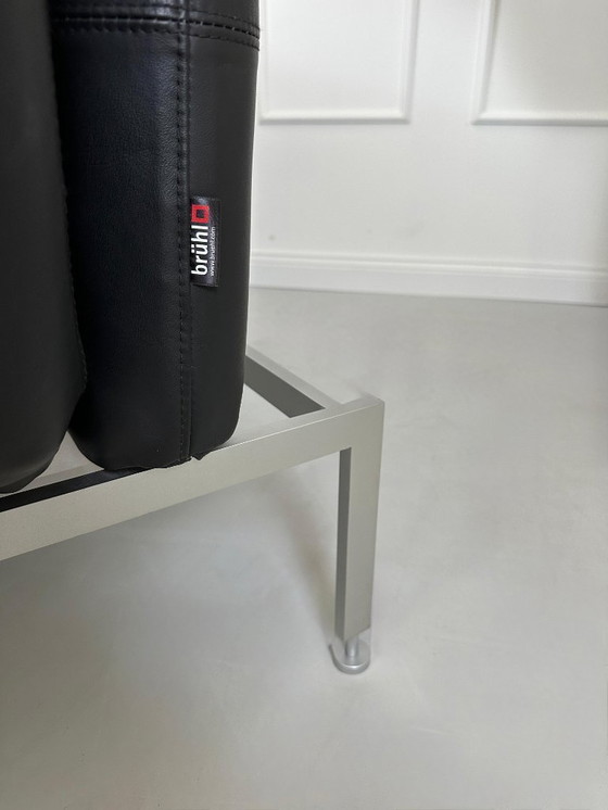 Image 1 of Brühl Roro Diseñador Negro Sofá Sofá función de dormir Tumbona