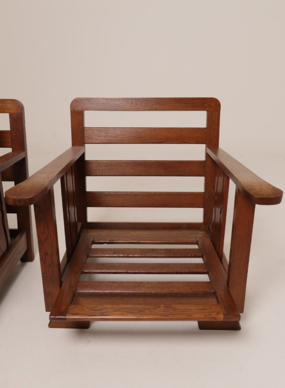 Image 1 of Vintage armchair brutalism style off white corduroy 1960