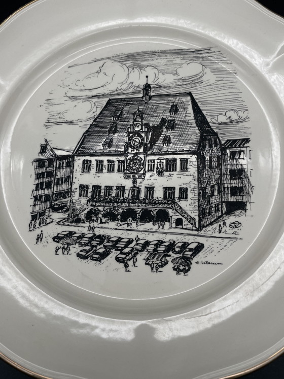 Piatto da parete Villeroy & Boch Heilbronn Rathaus, Heinrich Taxis anni '50-'60 – Decorazioni murali (photo 2 of 5)