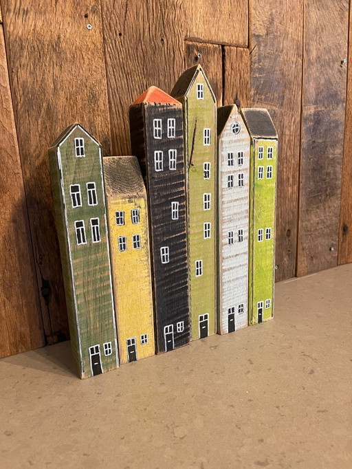 Miniature houses and windmills