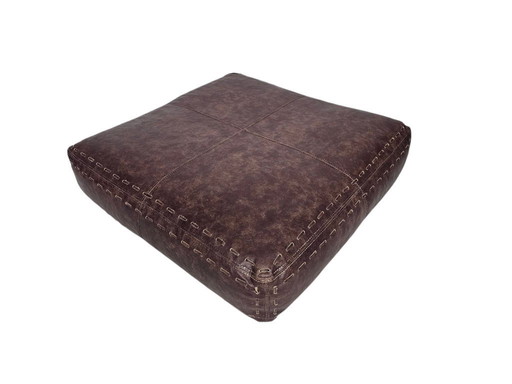 Ottoman - Hocker - Poef -Loungkussen -  de Sede stijl - leer - 90's