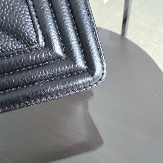 Image 1 of Borsa Chanel Boy New Medium - 28 cm in pelle trapuntata color caviale nera con finiture in argento rutenio Serie 28