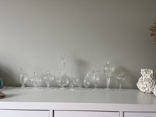 Hermosa serie de 9 jarrones de Des Pots