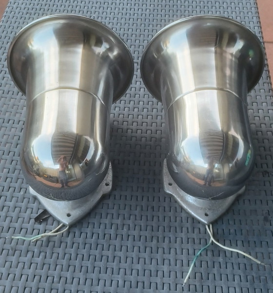 Image 1 of 2 haut-parleurs Whelen Sirene vintage en acier inoxydable de 100 W