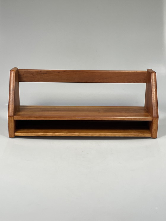 Image 1 of Vintage Wall Shelf, Dyrlund, Solid Teak, Denmark 1970's