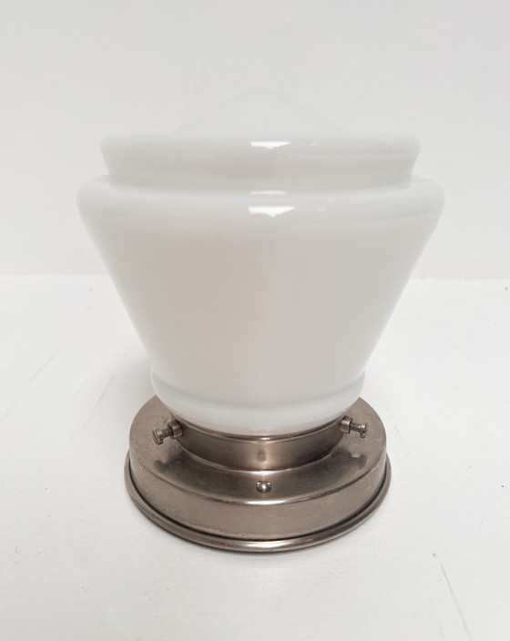 Image 1 of Plafonnier Gispen en verre opale pour GISO, années 1960