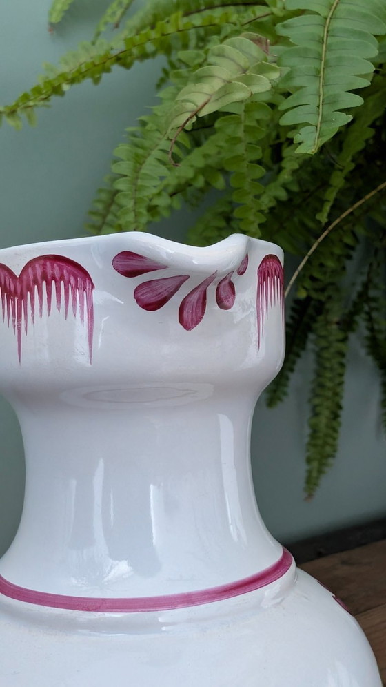 Image 1 of Hand-painted French earthenware jug – presumably Saint-Clément style – ca. 1900-1930