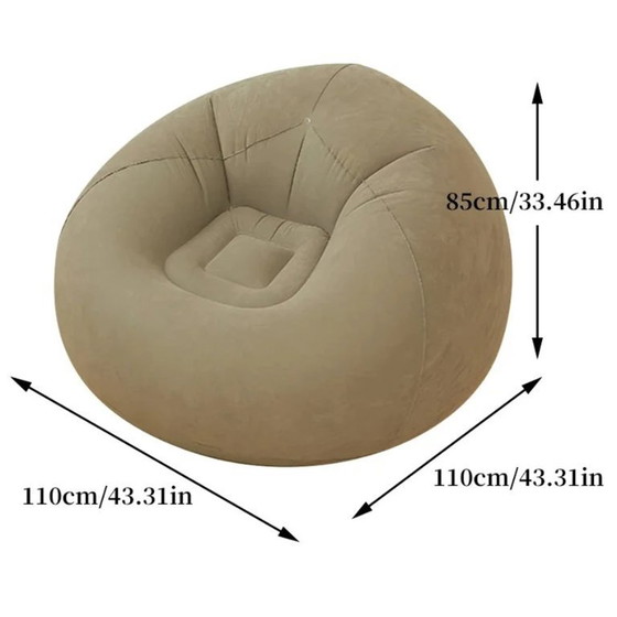 Image 1 of Large Lazy Inflatable Sofa Chairs PVC Lounger Seat Bean Bag Sofas Pouf Puff Couch Tatami Living Room Supply Outdoor Camping