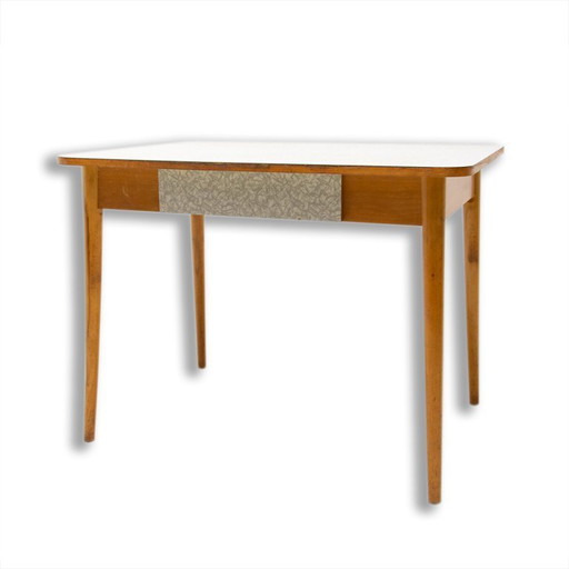 Table centrale en formica et bois du milieu du siècle, Tchécoslovaquie, années 1960