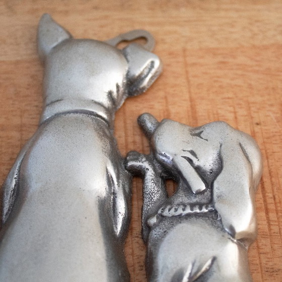 Image 1 of Aluminum Dog Wall Rack for Keys or Leashes