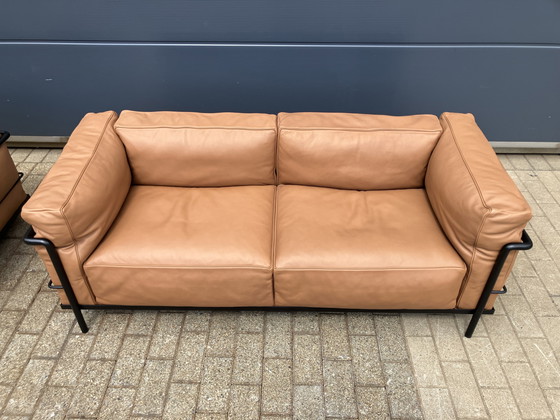 Image 1 of 2x Original Cassina Le Corbusier LC3 Cognac-Camel/Black As Good As New!!!