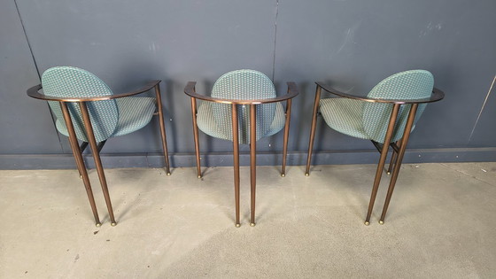 Image 1 of Post modern dining chairs by Belgochrom, set of 6 - 1980s
