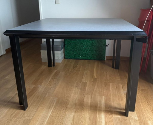 Table pythagoras. 110x110cm. Folds out to 120x120. Also possible: square with triangle.
