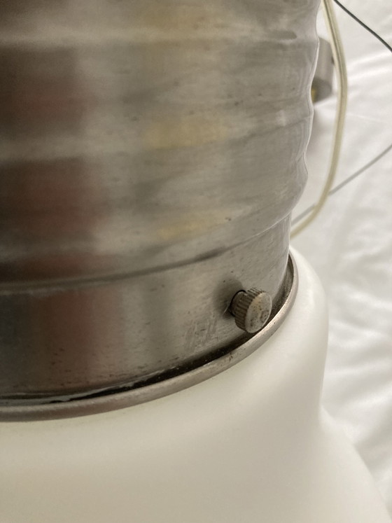 Image 1 of Giant opal glass pendant light by Agemob International, vintage 80s