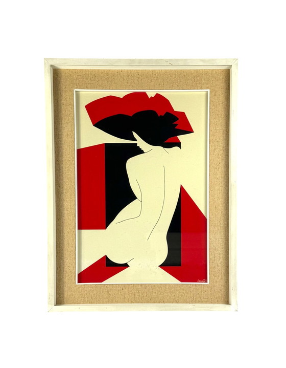 Image 1 of Amleto Dalla Costa, serigrafía original enmarcada, Milán, Italia, años 80