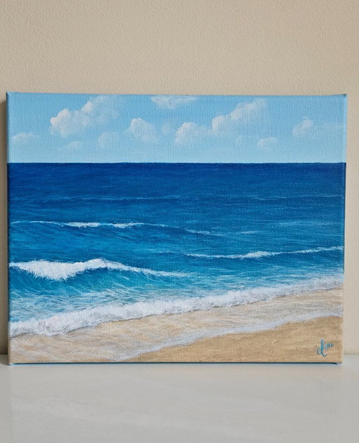 Original handmade acrylic sea painting