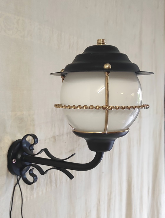 Image 1 of Marine lantern-style wall light - 1950s