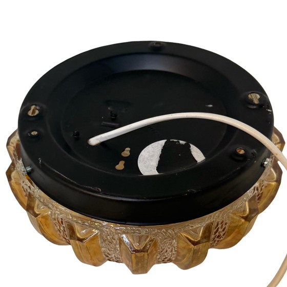 Image 1 of Deckenleuchte (oder Wandleuchte) mit gepresstem Glas - Wandleuchter - Midcentury Modern