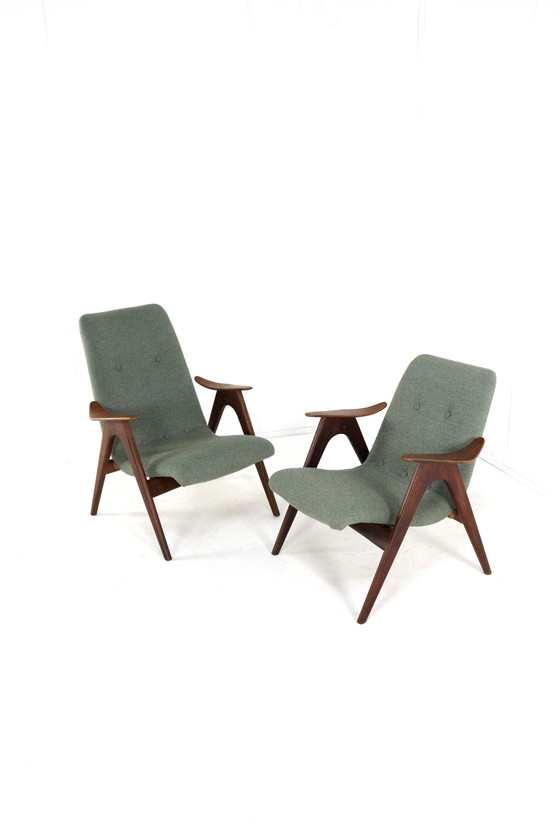 Image 1 of Louis van Teeffelen per Wébé poltrona vintage con rivestimento nuovo