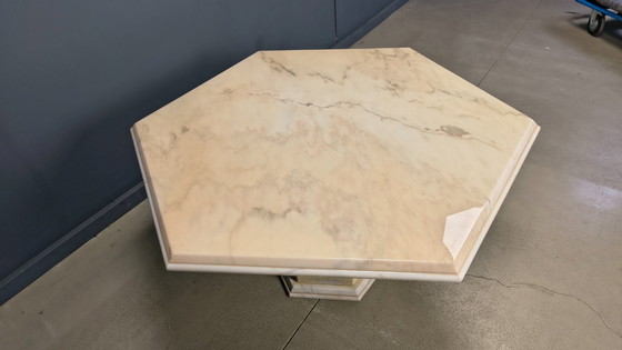 Image 1 of Achteckiger italienischer Marmor-Esstisch aus den 1970er Jahren