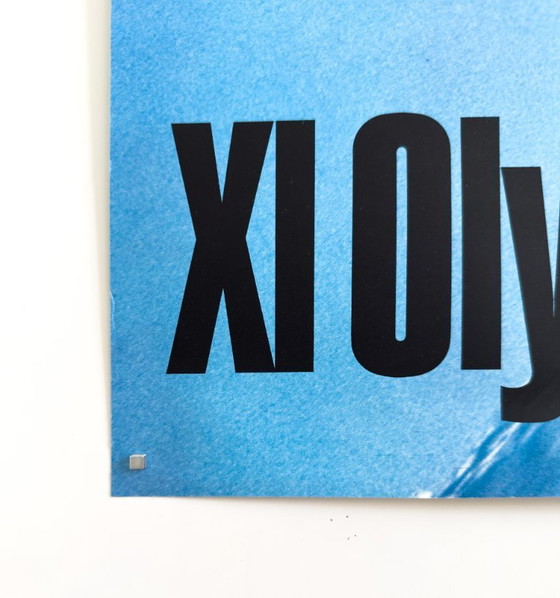 Image 1 of ⛷️Yusaku Kamekura - Original XI Olympic Winter Games, Sapporo ’72 B1 Poster | 103 x 73cm | Japan Plakat