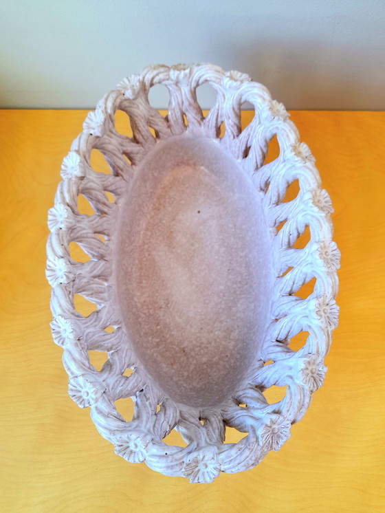 Image 1 of Coupe à fruits en céramiquetressée, Fratelli Fanciullacci 1950
