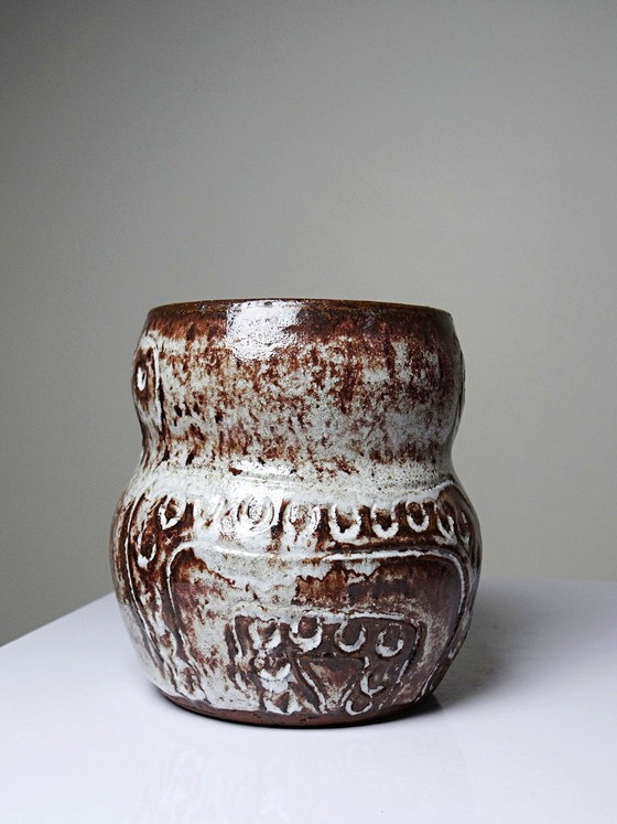 Pot chouette vintage en grès émaillé Alain Granet, Vallauris années 1960-1970 – Objets déco, Ceramic (photo 7 of 9)