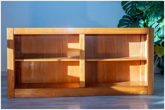 Image 1 of Libreria/credenza bassa minimalista in olmo, 1980