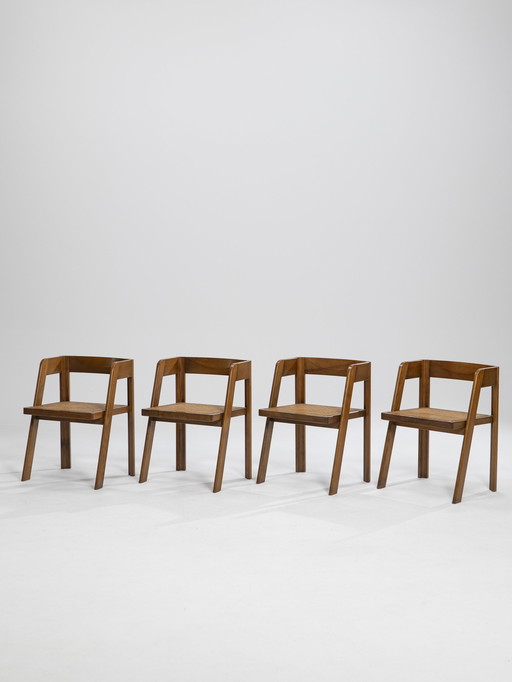 4x Chair by Tito Agnoli for Citterio SpA, 1970s
