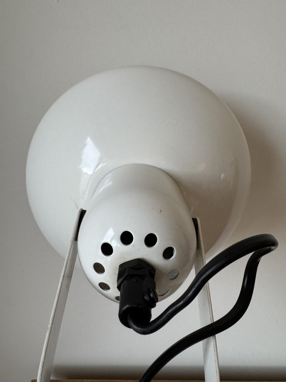 Image 1 of Lampe de bureau d'architecte vintage réglable – Blanche et noire – Années 1970/80