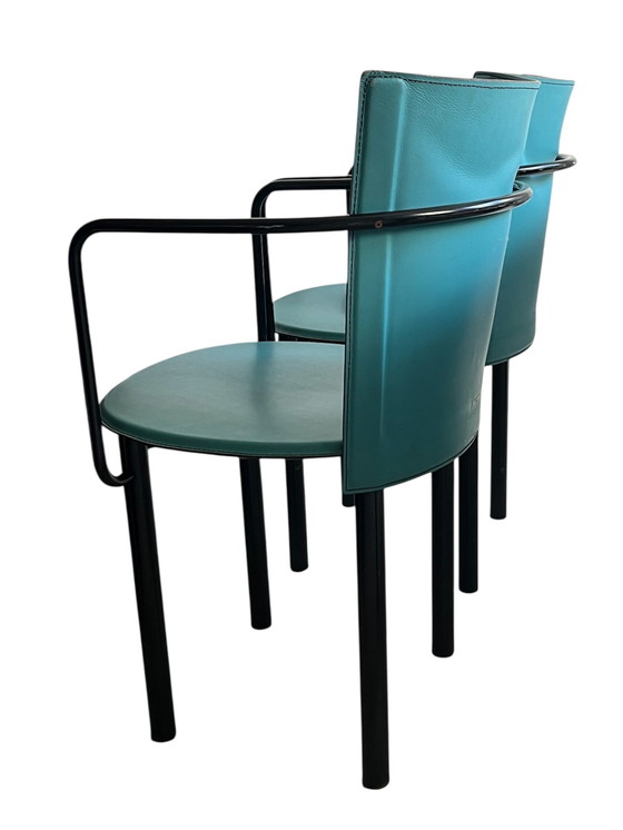 Image 1 of 4 sillas de comedor posmodernas, Enrico Pellizzoni, Italia