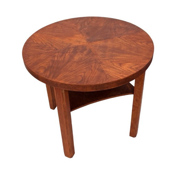 Image 1 of Mesa de centro redonda, mediados de siglo, Art Déco, después de la renovación, Alemania, años 1960.