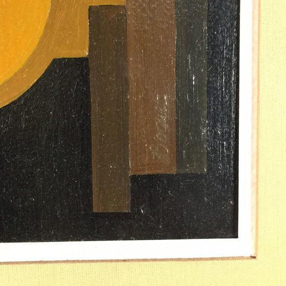 Jean Boquet, Abstraction Géométrique, Huile sur Panneau, Années 1940 – Peintures et dessins, Metal, Other (photo 11 of 14)