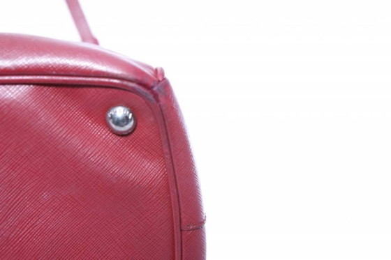 Image 1 of Prada, borsa tote Galleria in pelle saffiano rossa.