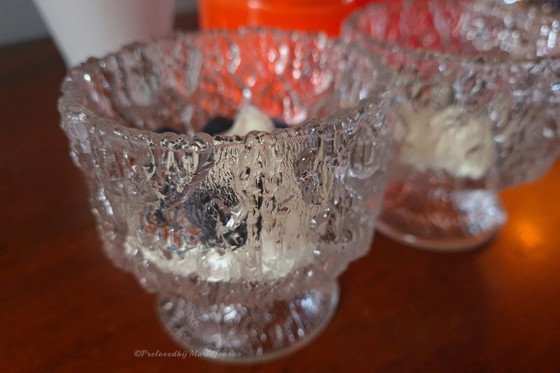 Image 1 of 2x Tapio Wirkkala, coupes à dessert IITALA verre à glace (Aslak) à pied.