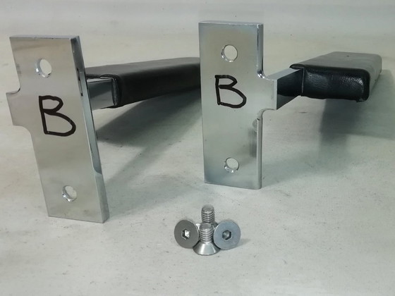 Image 1 of 1x Set di braccioli per poltrona in pelle GIRSBERGER 1600 LOUNGE CHAIR anni '60 pezzo di ricambio