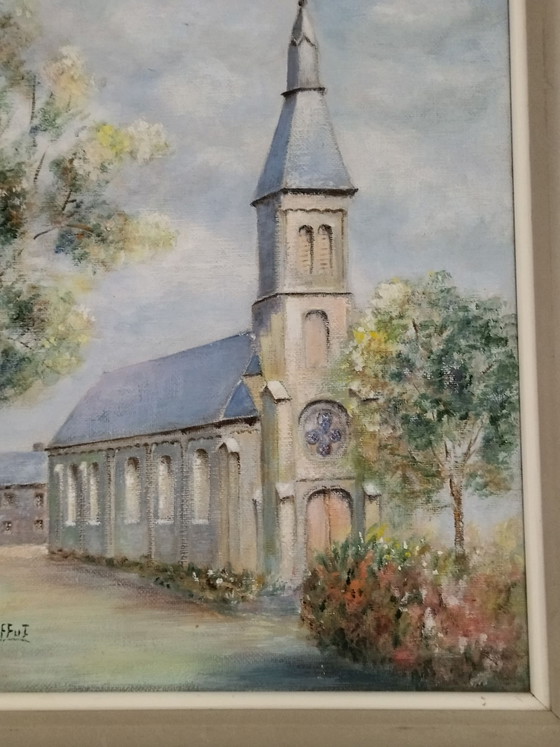 Painting, classic, rural landscape, church – Art, Wood, Canvas (photo 5 of 13)