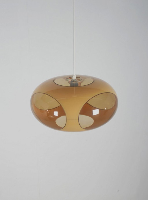 Lampe suspendue ovni de l'ère spatiale 'Bug Eye' (beige) par Massive, 1970