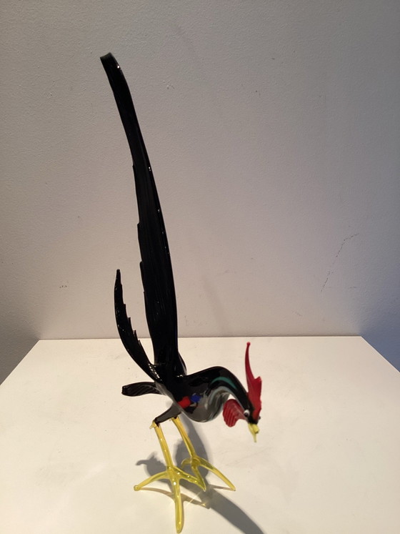 Zeldzame Bimini Wenen Paradijsvogel-Ar Deco  Lampwork Glas-26 cm. – Sculpture (photo 8 of 8)