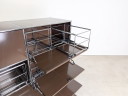 Original USM Haller filing cabinet 2x4 brown vintage shelf chest of drawers